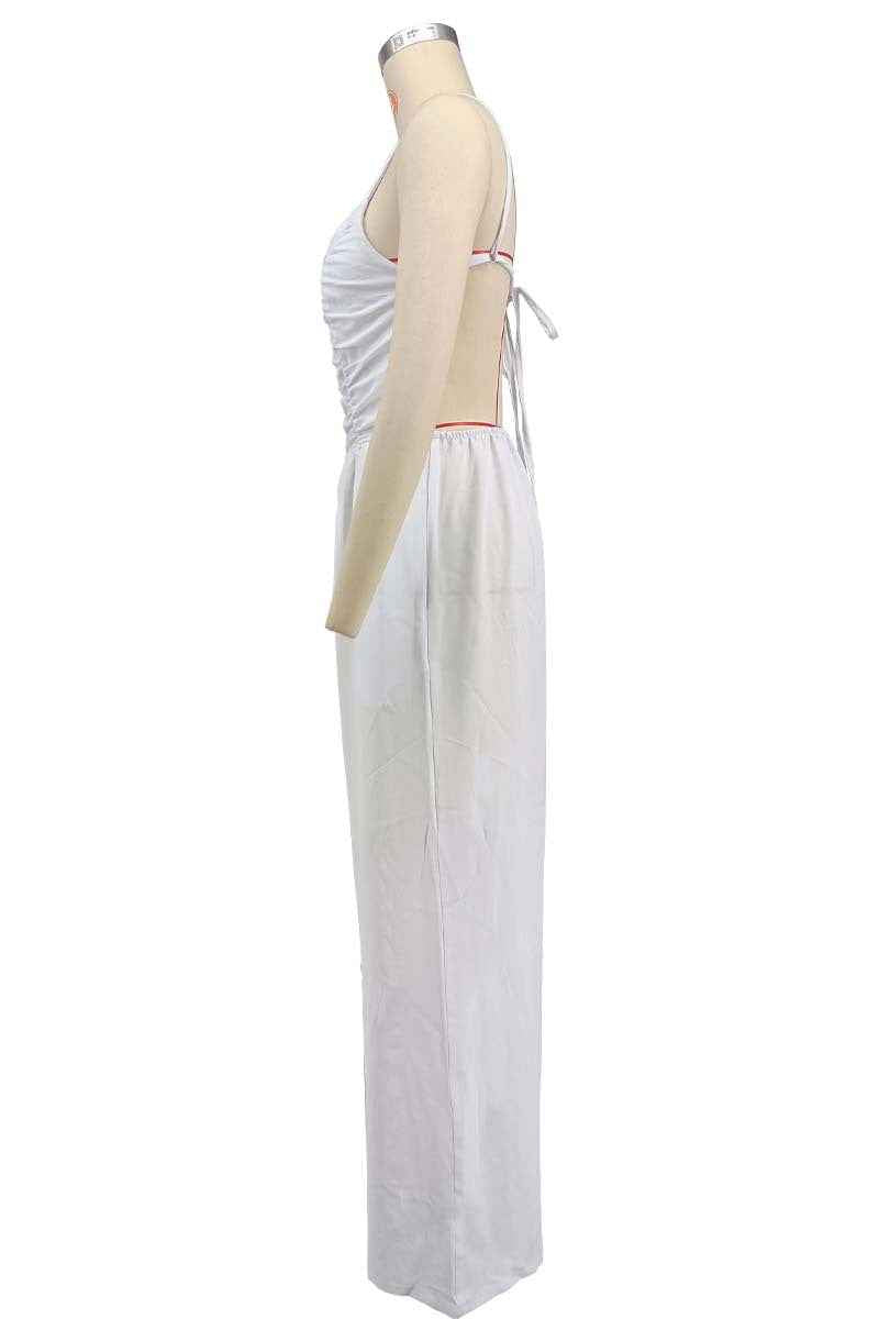 Summer Sling Backless Sexy Solid Color Women Jumpsuit Casual