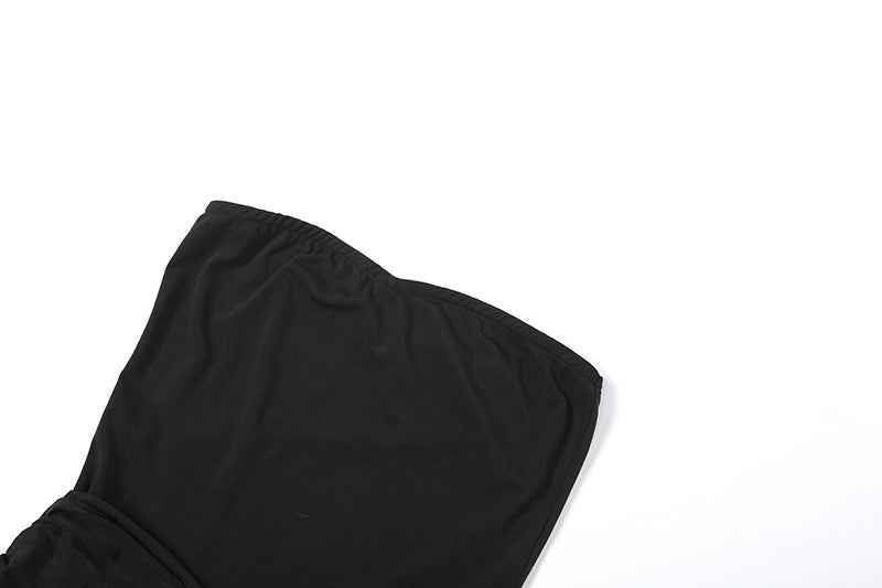 Slim Fit Backless Tube Top Jumpsuit