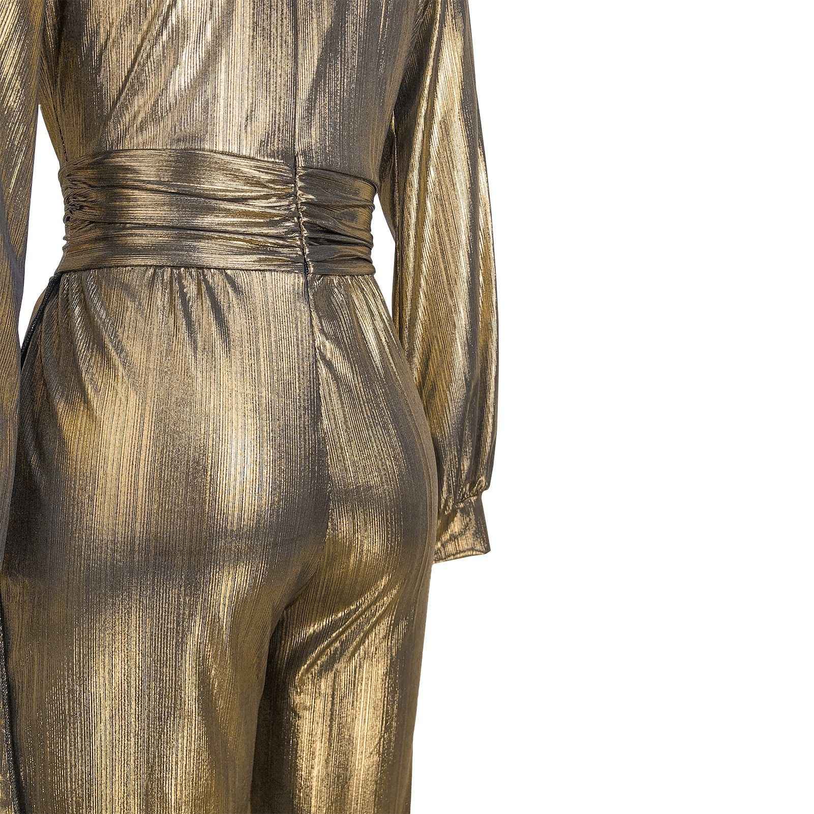 Sunken Stripe Pleated Jumpsuit