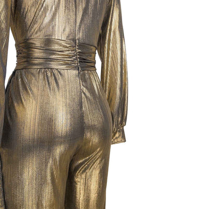 Sunken Stripe Pleated Jumpsuit