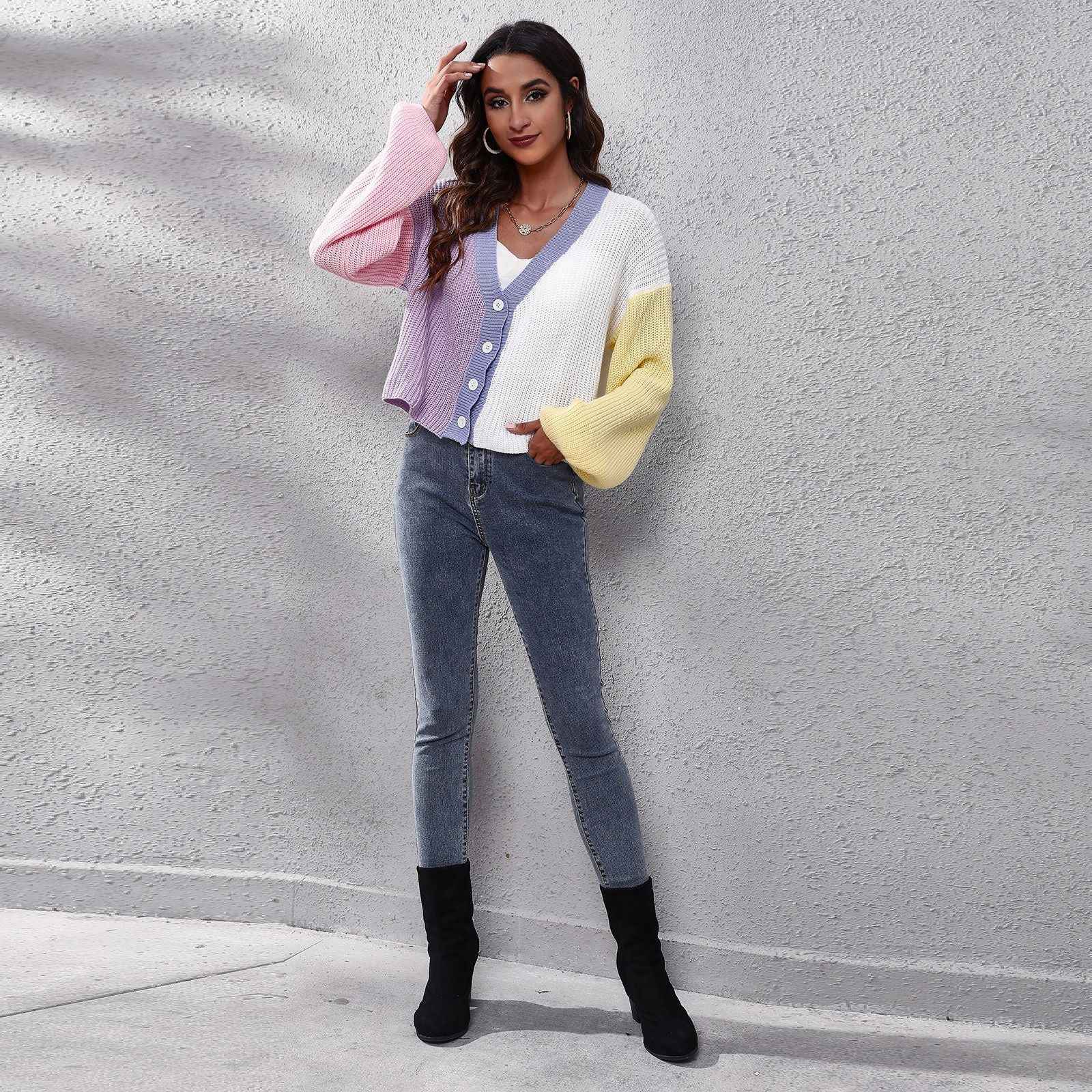 Knitted Cardigan Sweater for Women Loose