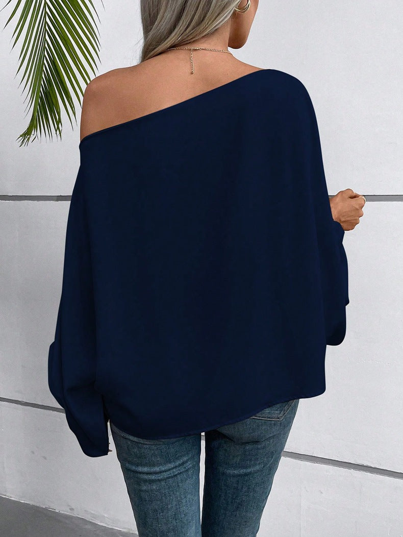 Off Shoulder Satin Blouse