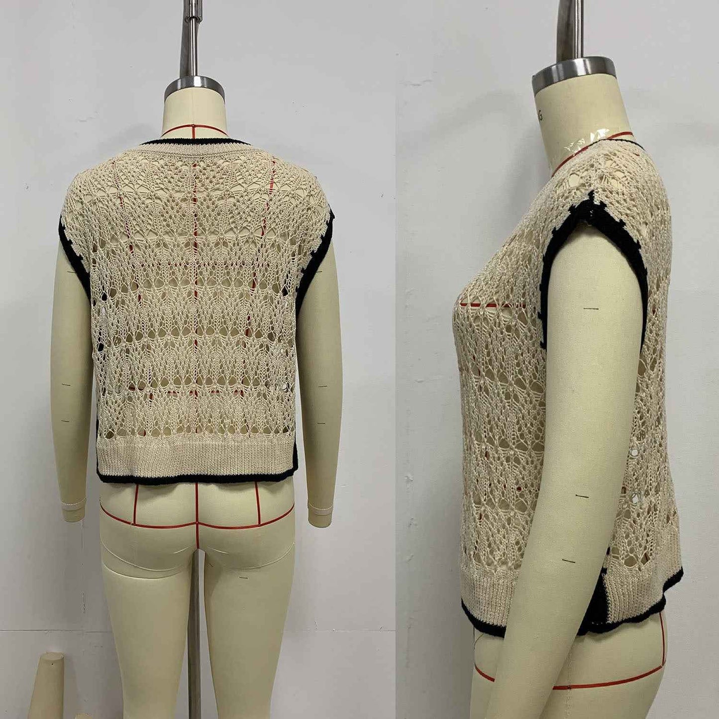Sweater Vest Knitted Top for Women