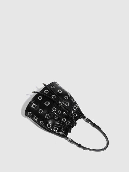 Trendy Rivet Cutout Messenger HandBag Purse