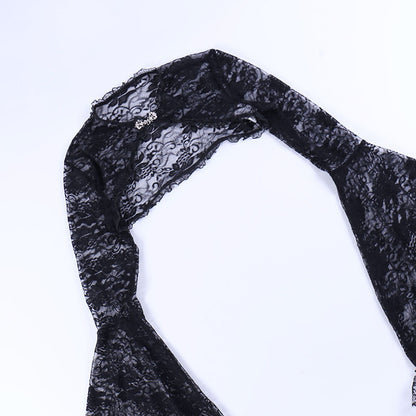 Gothic Classic Lace Flare Sleeve Blouse Y2K Rave