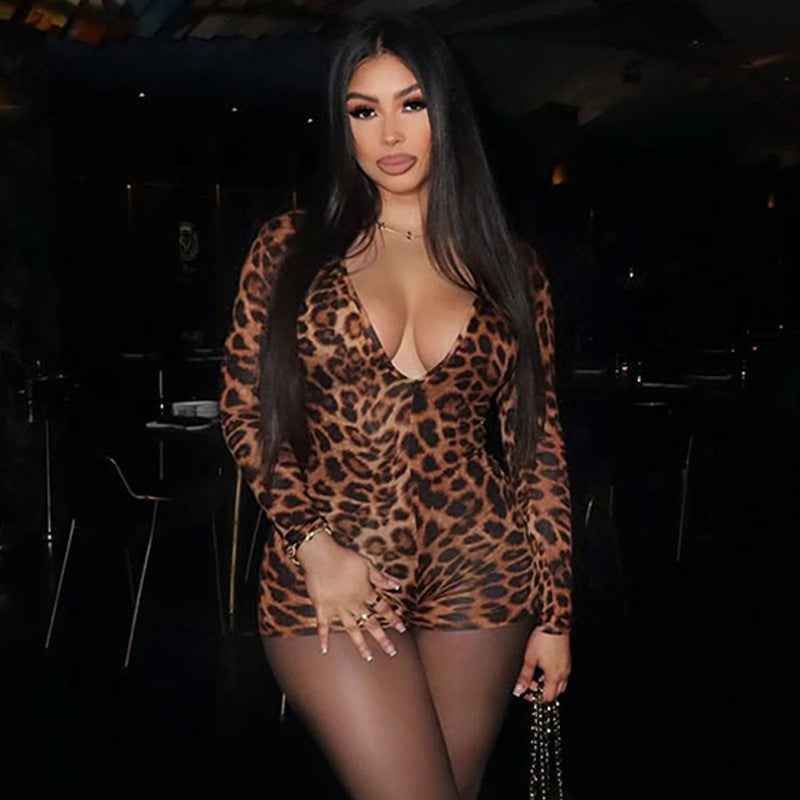 Leopard Print Romper