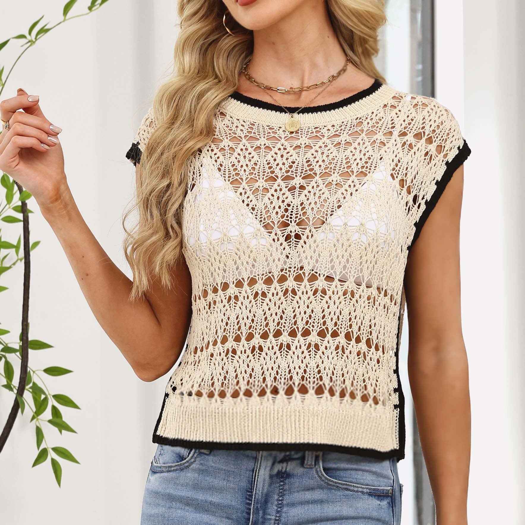 Sweater Vest Knitted Top for Women