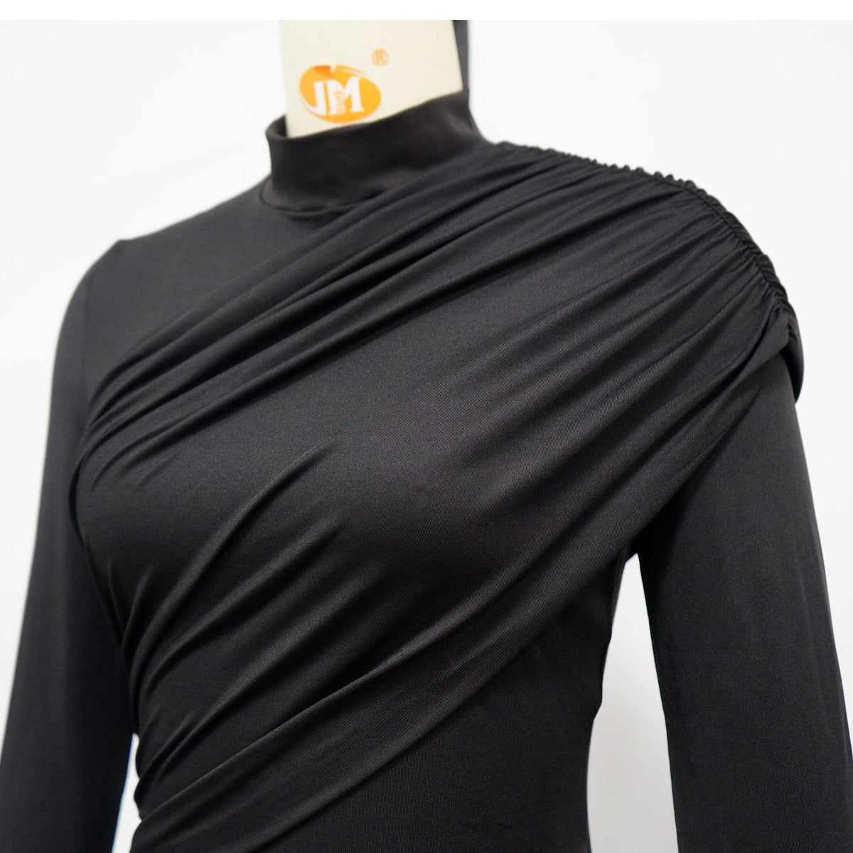 Autumn Drop Sleeves Pleated Side Gauze Dress New Arrivals