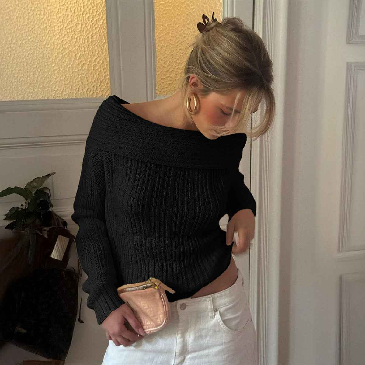 Elegant Wool Long Sleeve Sweater
