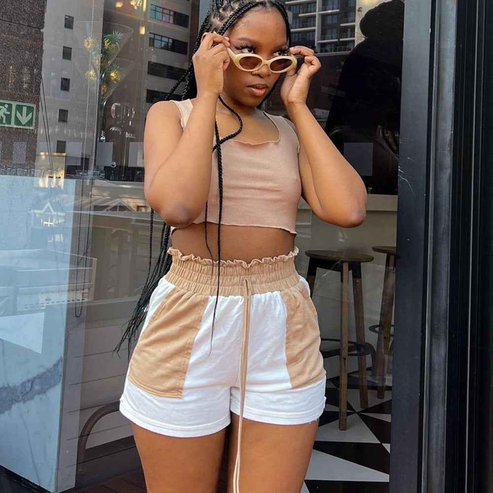 Summer Multi Contrast Color Bottoms for Women