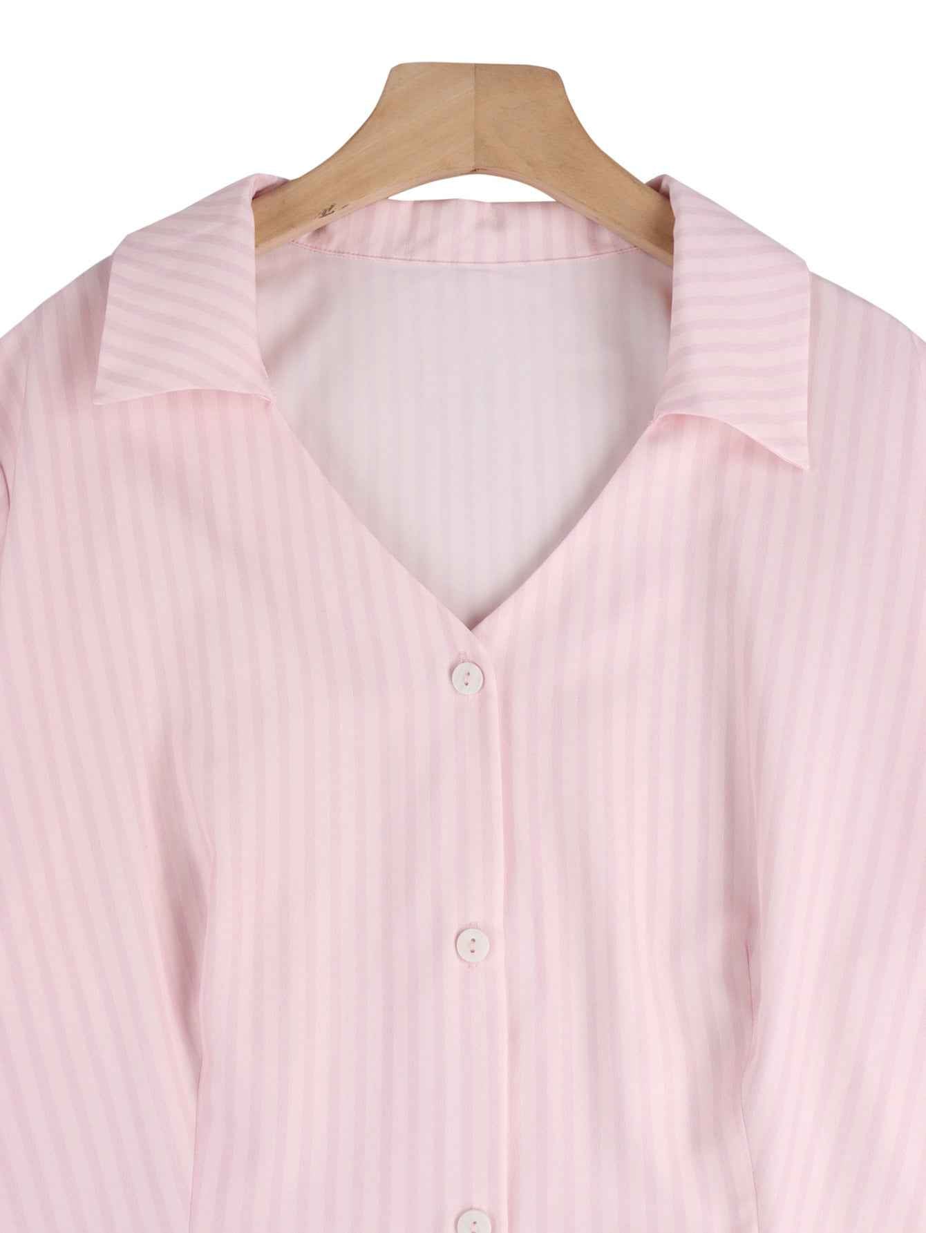 Slim Fit French Cinched Blouse Elegant Top