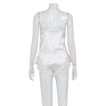 French Sling Pajamas Lace Sleepwear