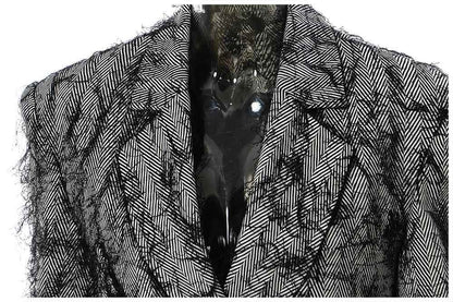Contrast Color Mid Length Trench Jackets for Women