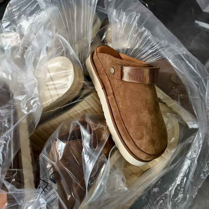 Bandage Birkenstock Cowhide Casual Slippers