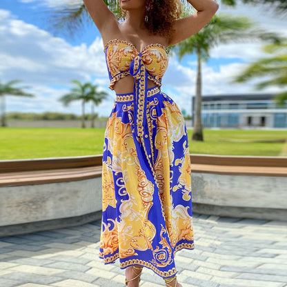 Mid Length Skirt Set