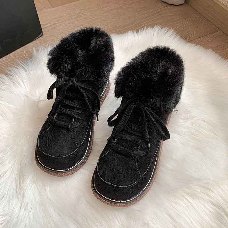 Women's Winter Fleece lined Thick Furry Platform Boots