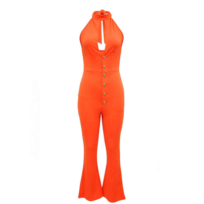 Autumn Drop Backless Halter Slim Fit Jumpsuit for Women New Arrivals