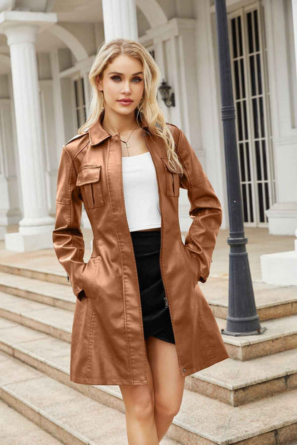Mid Length Jacket Casual Women's Jackets