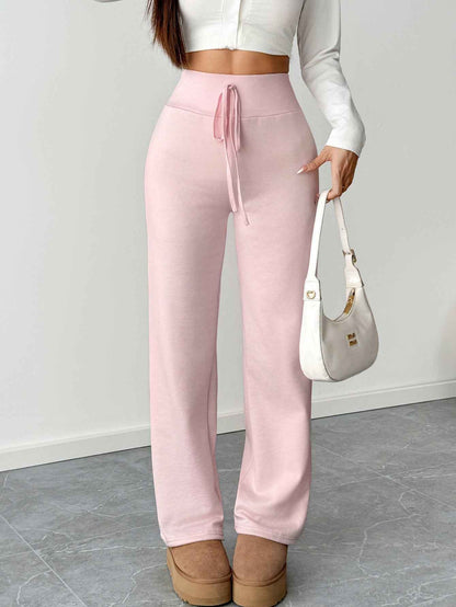 Warm Berber Fleece Pink Casual Leggings Sweats