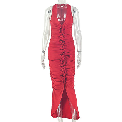 MUNSIEUR Sleeveless Split Dress New Arrivals