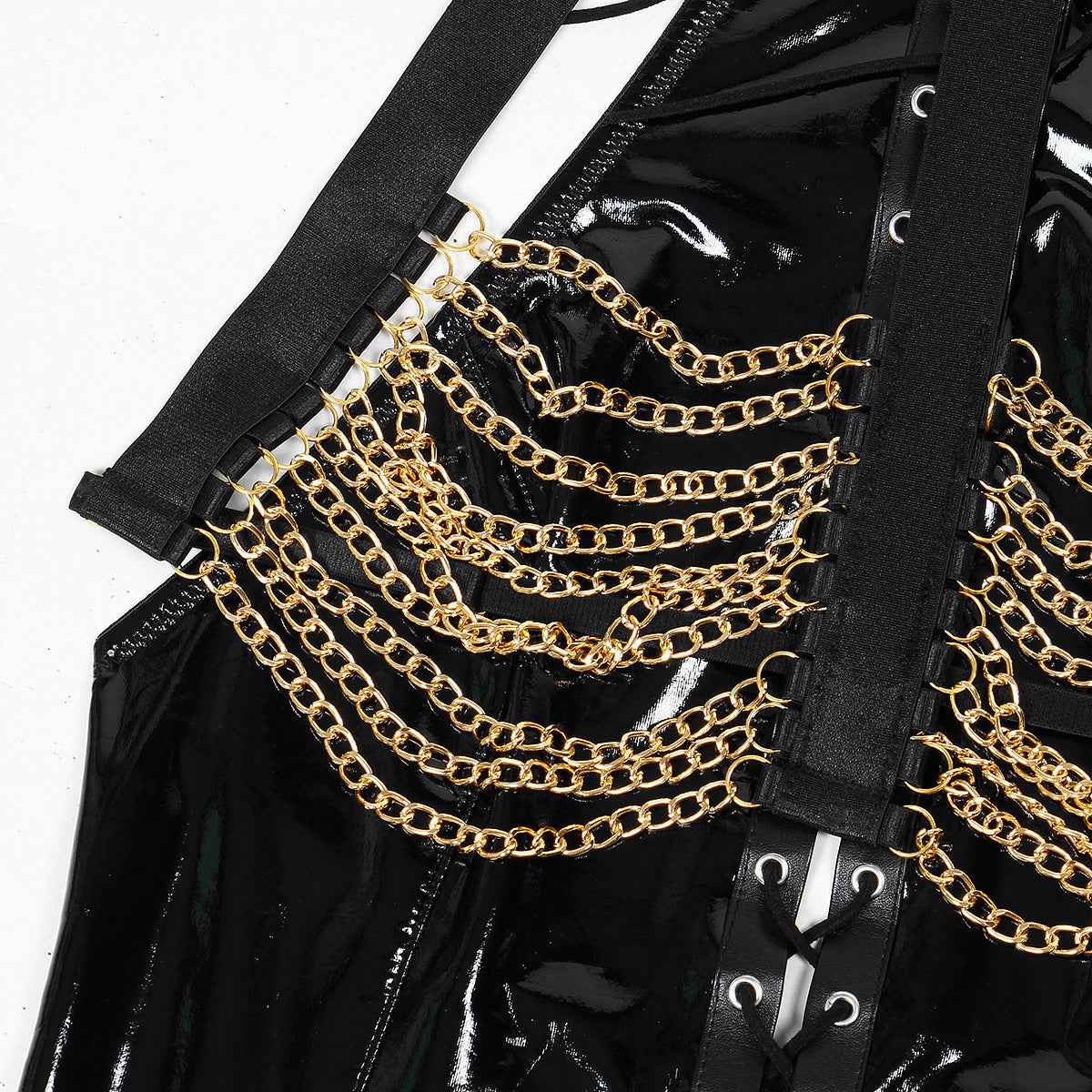 Seduction Metal Bodysuit Lingerie