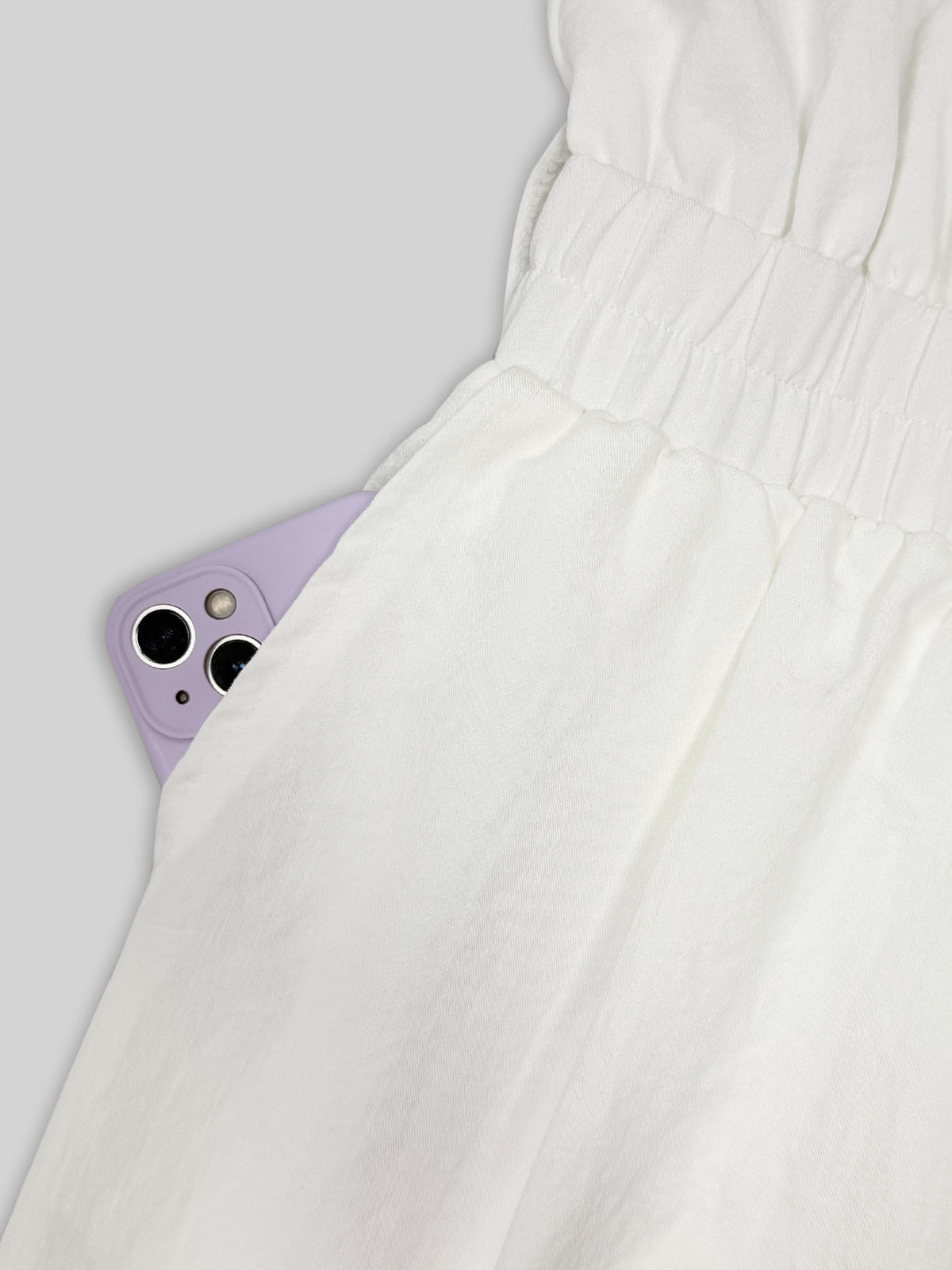 High Grade Quality White Halter Drape Jumpsuit for Women