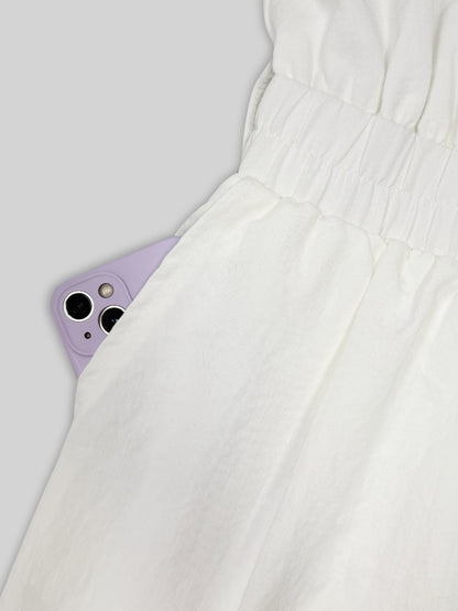 High Grade Quality White Halter Drape Jumpsuit for Women