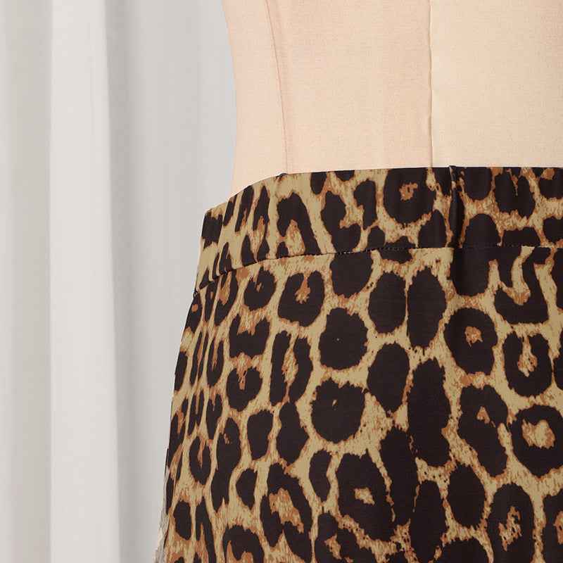 Skirt Women Spring Leopard Print Design