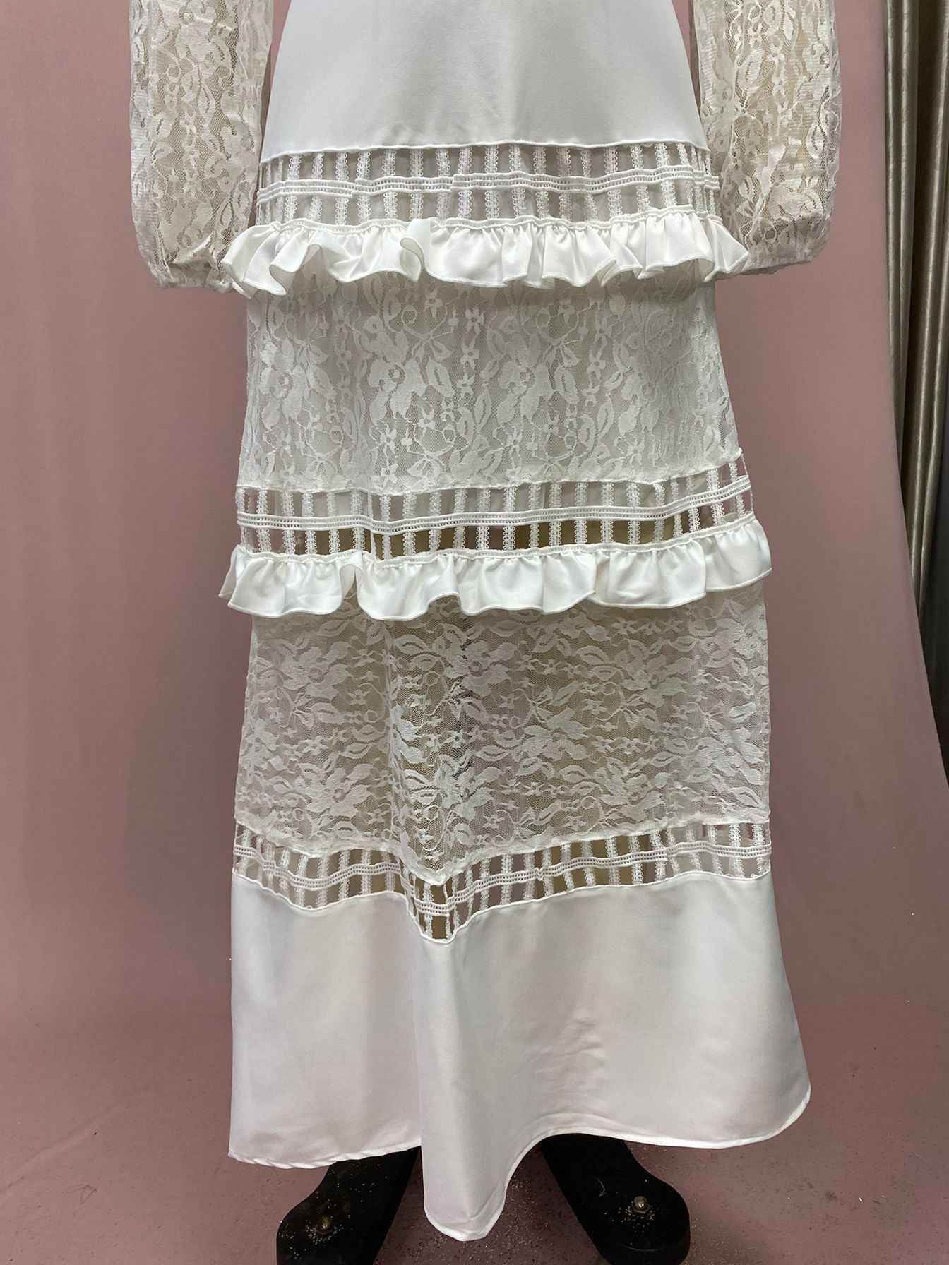 Lace Dress off Shoulder Lotus Leaf Wedding Party Cocktail Dress New Arrivals