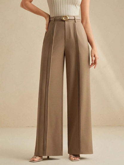 Solid Color Slim Fit Workwear Jeans for Women