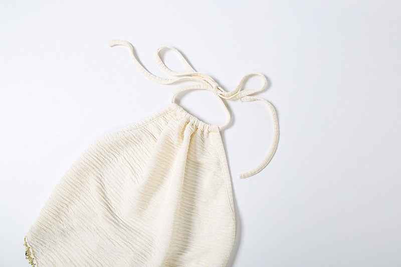 Spring Halter Top Summer Skirt Two Piece Set