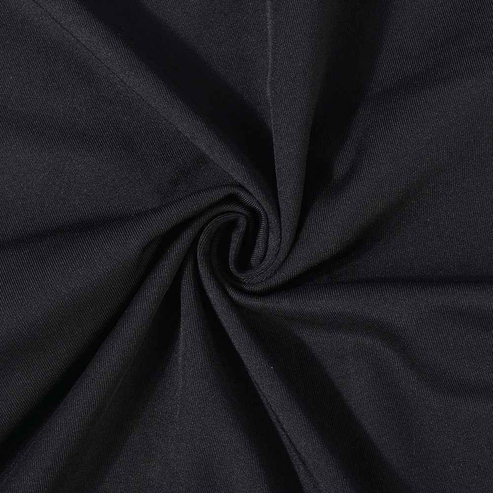 Women Clothing off Neck Stitching High Elastic Slit Slim Fitting Jumpsuit