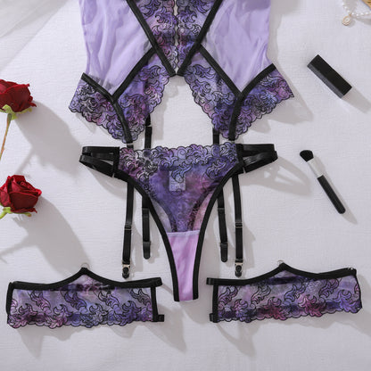 French See through Embroidery Stitching Lingerie