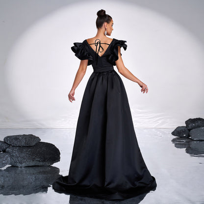 Slim Fit Sheath Elegant Sequined Fishtail Evening Dress