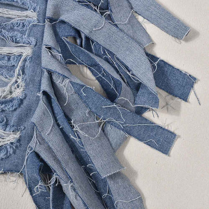 High Waist Ripped Bottoms for Women