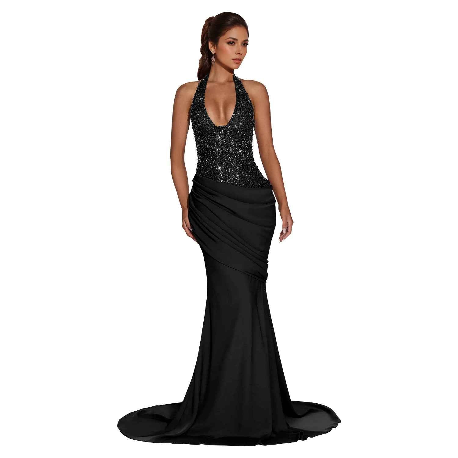 Elegant Halter Backless Dress
