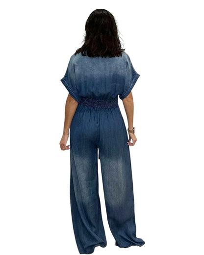 Summer Polo Collar Jumpsuit