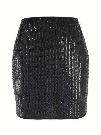 Sequined Sheath Mini Skirt