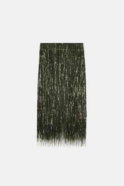 Sequin Tassels Party Skirt