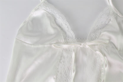 French Sling Pajamas Lace Sleepwear