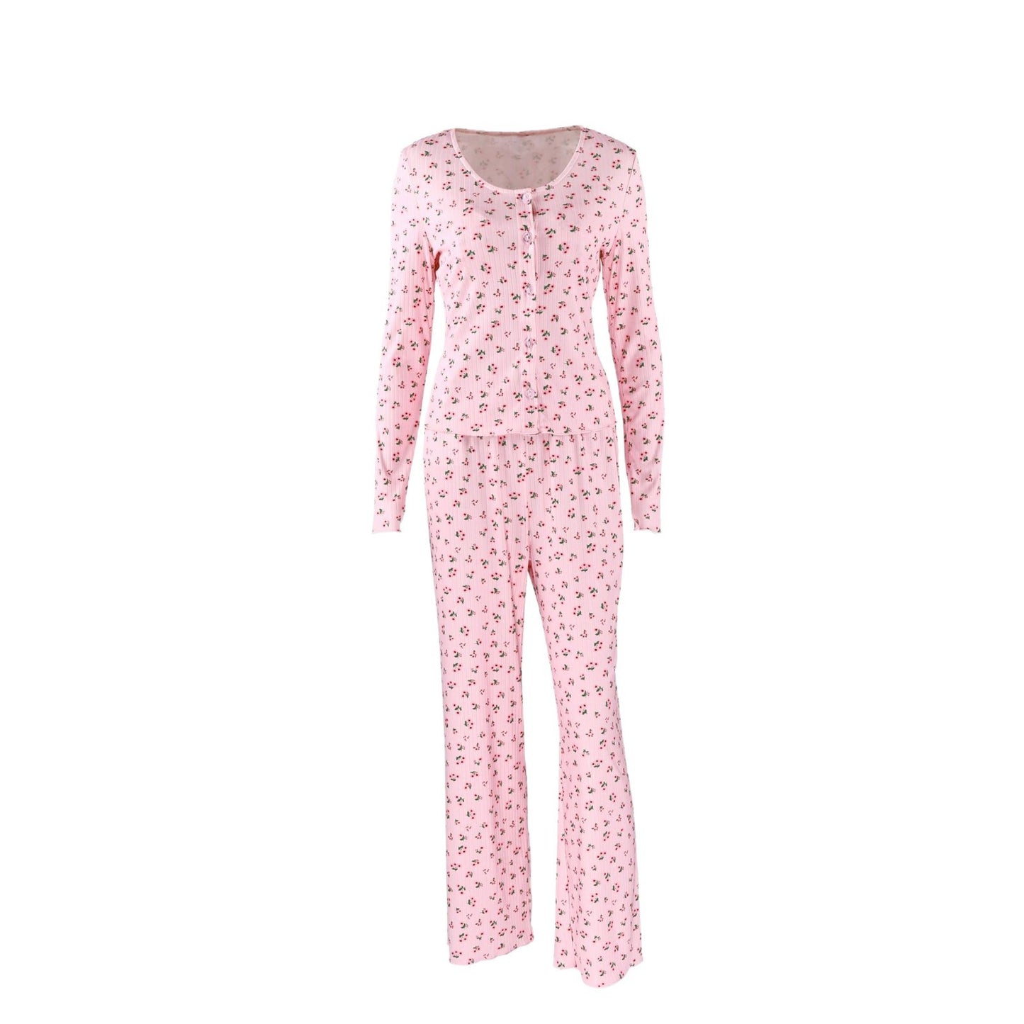 Elegant Cardigan Three Piece Pajamas Set Sleepwear for Women