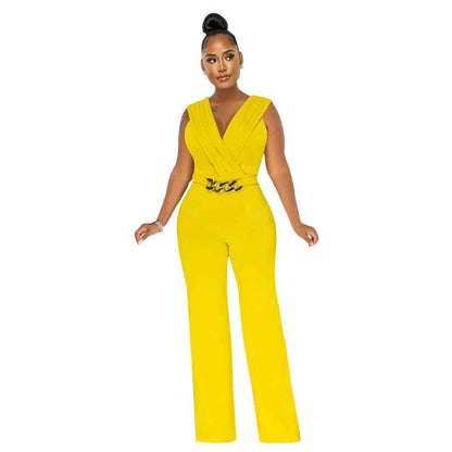 Slim Casual Sleeveless Jumpsuit