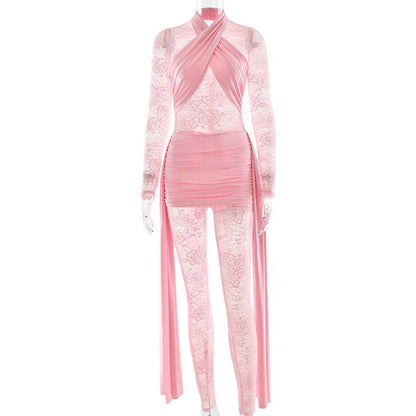 Jumpsuit Sexy Lace Strap Stitching
