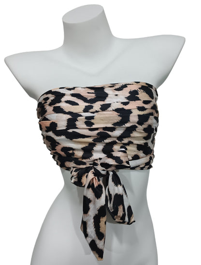 Leopard Print Halter T-shirt