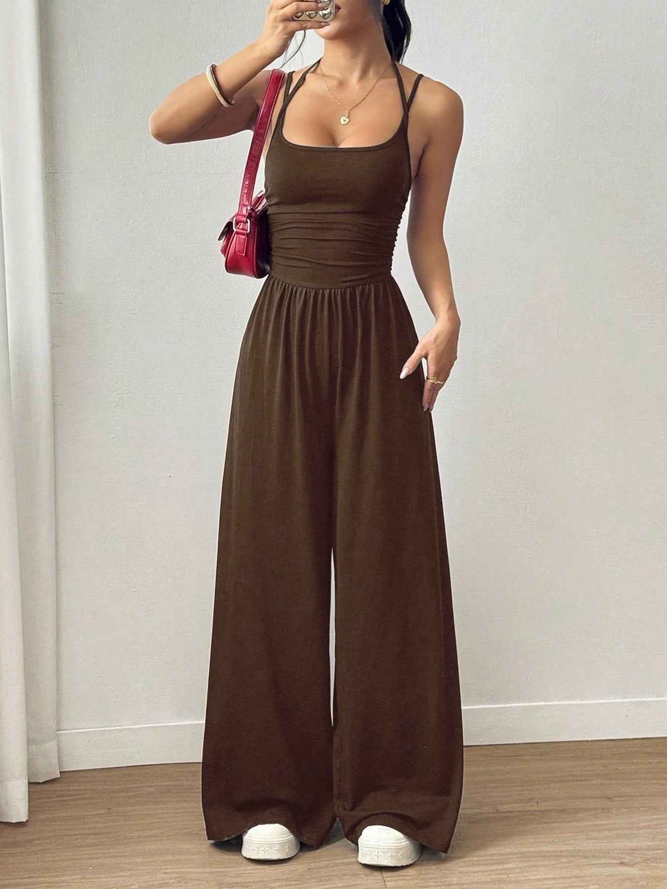 Casual Spaghetti Strap Jumpsuit