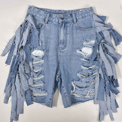 High Waist Ripped Bottoms for Women