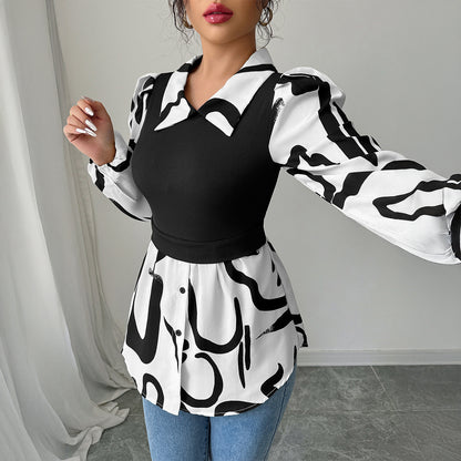 Women's All Over Print Blouse