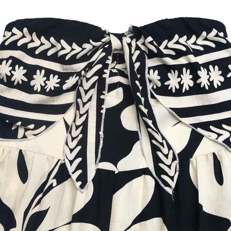 Floral Print Backless Jumpsuit Women