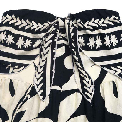 Floral Print Backless Jumpsuit Women