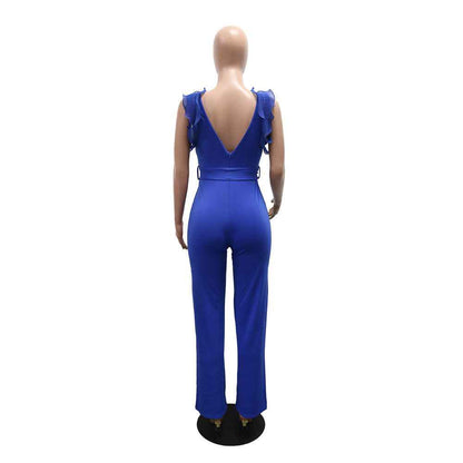 Lace up Jumpsuit Casual